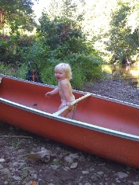 This old, orange canoe became
a part of our family.