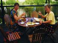 Dianne Roth and Grete Luup.
a toast to Dianne’s bravery 
in a Stockholm cafe. 
