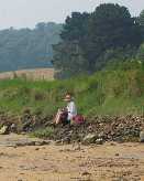 Dianne Roth sketching,
Brittany, France 